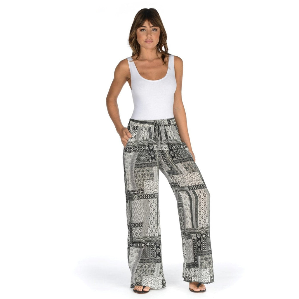 Palazzo Black Patchwork Pants