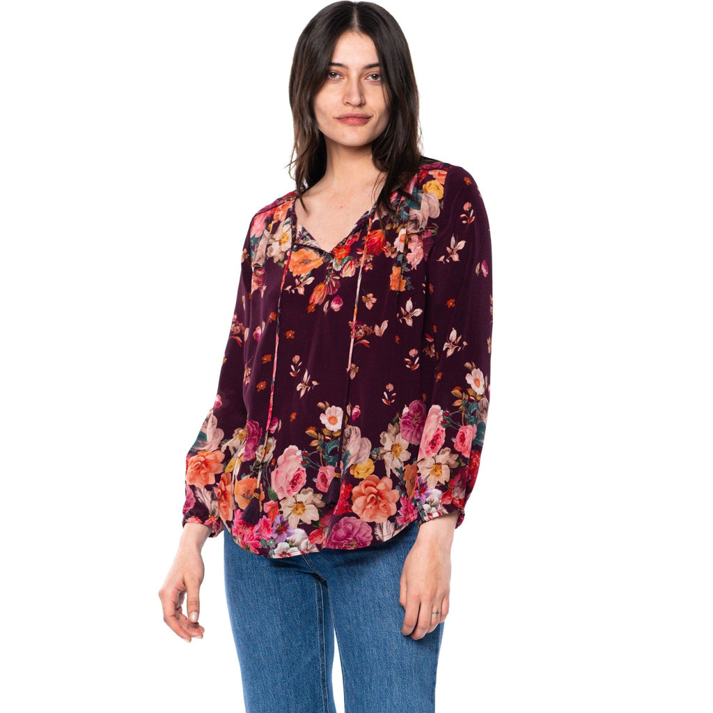 Silk Janessa Sangria Top tolani